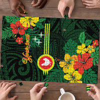 American Samoa Manu'atele Personalized Puzzle Manua Island Hibiscus Flowers - Polynesian Pride
