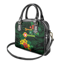 American Samoa Manu'atele Personalized Shoulder Handbag Manua Island Hibiscus Flowers