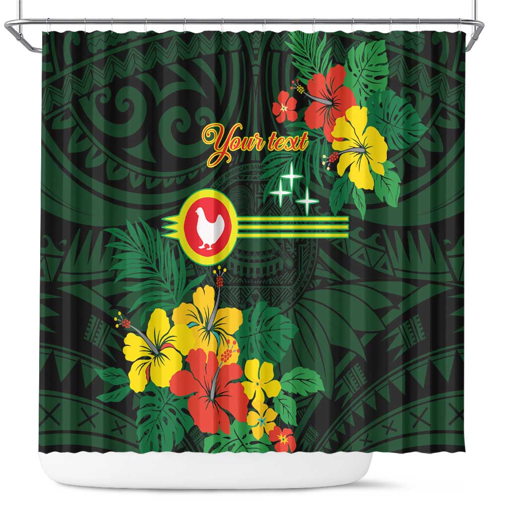 American Samoa Manu'atele Personalized Shower Curtain Manua Island Hibiscus Flowers