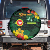 American Samoa Manu'atele Personalized Spare Tire Cover Manua Island Hibiscus Flowers
