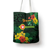 American Samoa Manu'atele Personalized Tote Bag Manua Island Hibiscus Flowers - Polynesian Pride