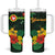 American Samoa Manu'atele Personalized Tumbler With Handle Manua Island Hibiscus Flowers