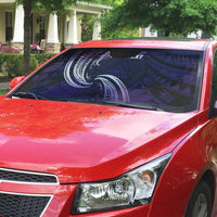 Manua Segaula American Samoa High School Personalized Auto Sun Shade Polynesian Wave Style - Polynesian Pride