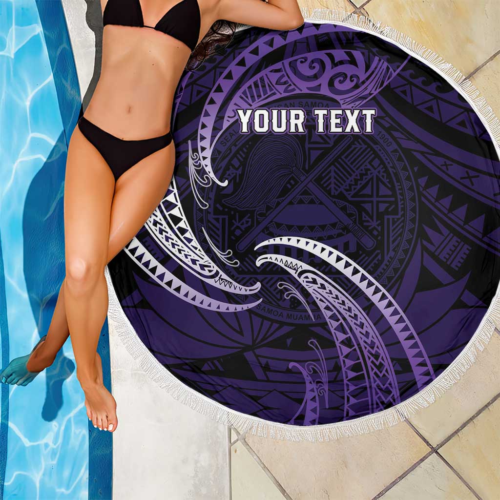 Manua Segaula American Samoa High School Personalized Beach Blanket Polynesian Wave Style