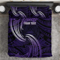 Manua Segaula American Samoa High School Personalized Bedding Set Polynesian Wave Style