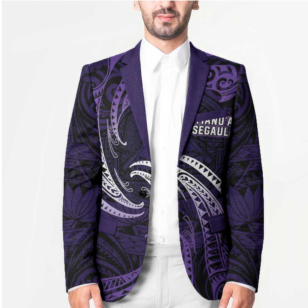 Manua Segaula American Samoa High School Personalized Blazer Polynesian Wave Style - Polynesian Pride