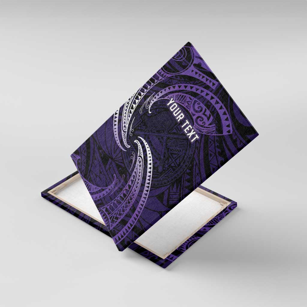 Manua Segaula American Samoa High School Personalized Canvas Wall Art Polynesian Wave Style