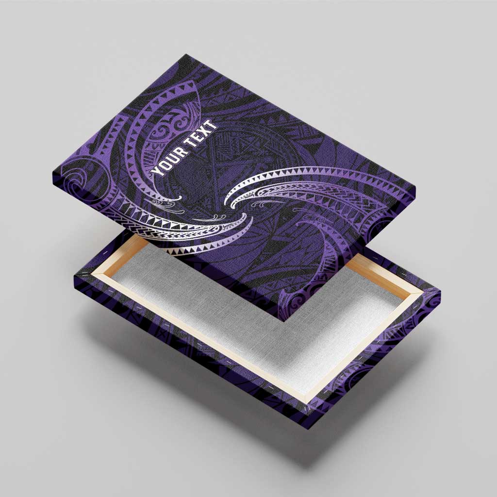 Manua Segaula American Samoa High School Personalized Canvas Wall Art Polynesian Wave Style