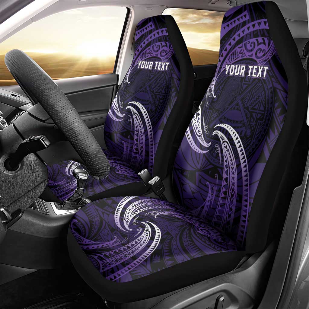 Manua Segaula American Samoa High School Personalized Car Seat Cover Polynesian Wave Style
