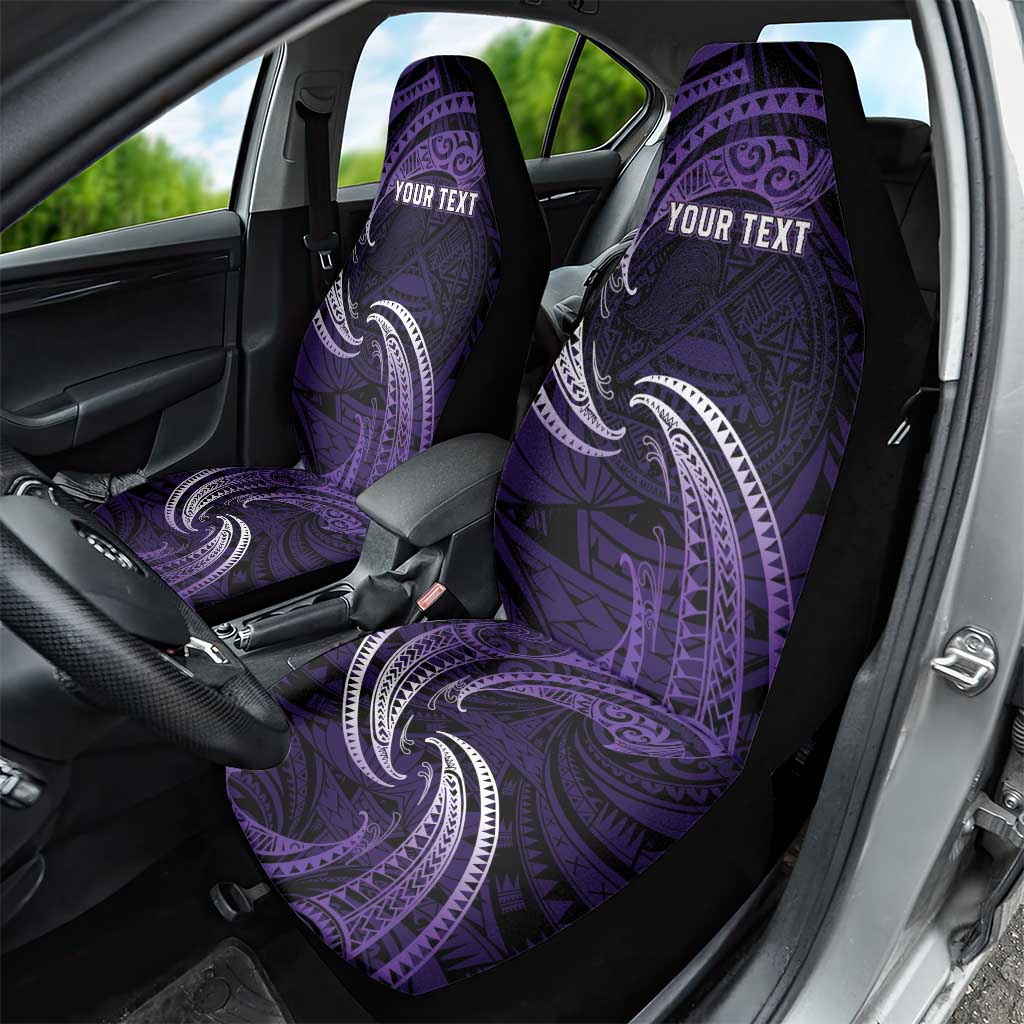 Manua Segaula American Samoa High School Personalized Car Seat Cover Polynesian Wave Style