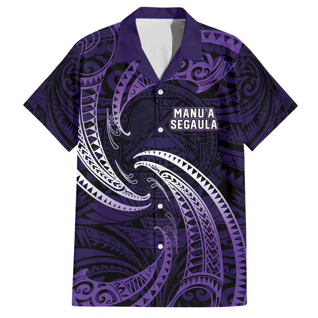 Manua Segaula American Samoa High School Personalized Family Matching Long Sleeve Bodycon Dress and Hawaiian Shirt Polynesian Wave Style