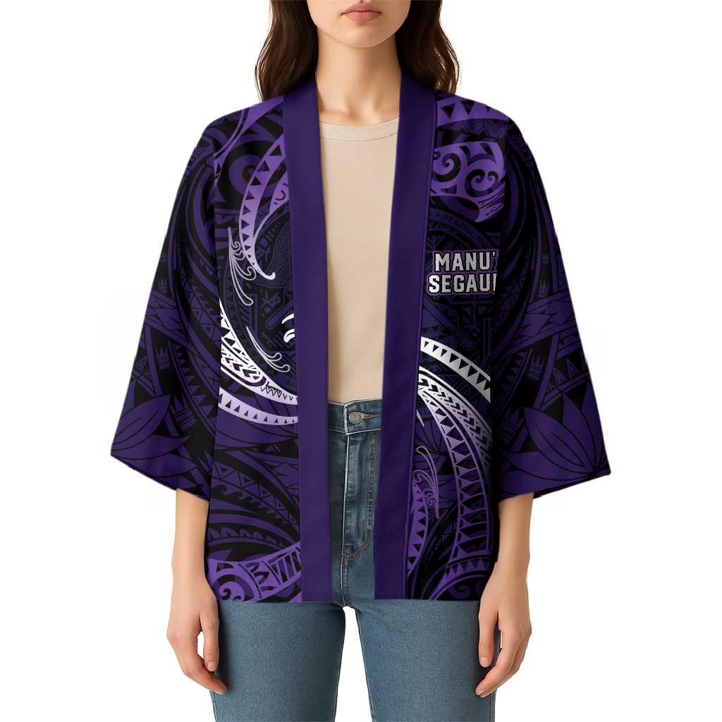 Manua Segaula American Samoa High School Personalized Kimono Polynesian Wave Style - Polynesian Pride