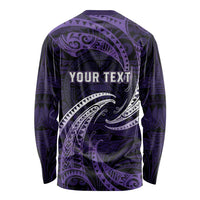 Manua Segaula American Samoa High School Personalized Long Sleeve Shirt Polynesian Wave Style