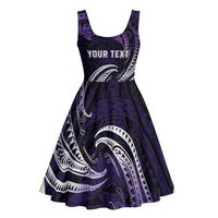 Manua Segaula American Samoa High School Personalized Midi Dress Polynesian Wave Style - Polynesian Pride