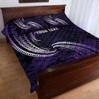 Manua Segaula American Samoa High School Personalized Quilt Bed Set Polynesian Wave Style