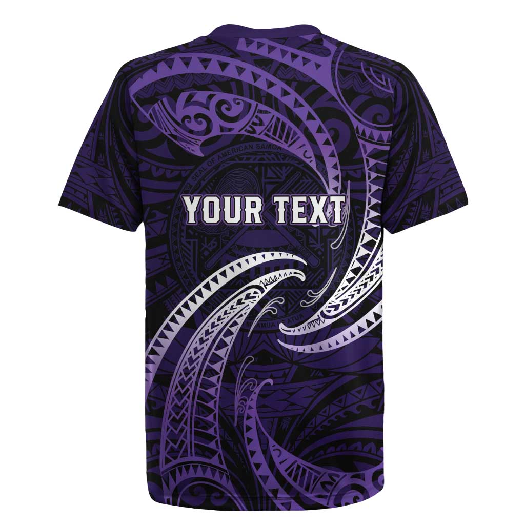 Manua Segaula American Samoa High School Personalized Rugby Jersey Polynesian Wave Style