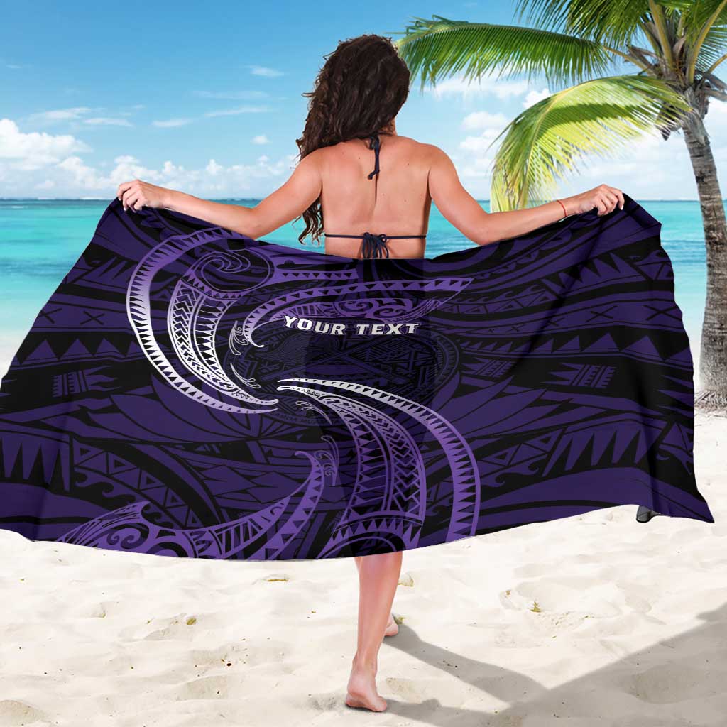 Manua Segaula American Samoa High School Personalized Sarong Polynesian Wave Style