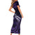 Manua Segaula American Samoa High School Personalized Short Sleeve Bodycon Dress Polynesian Wave Style
