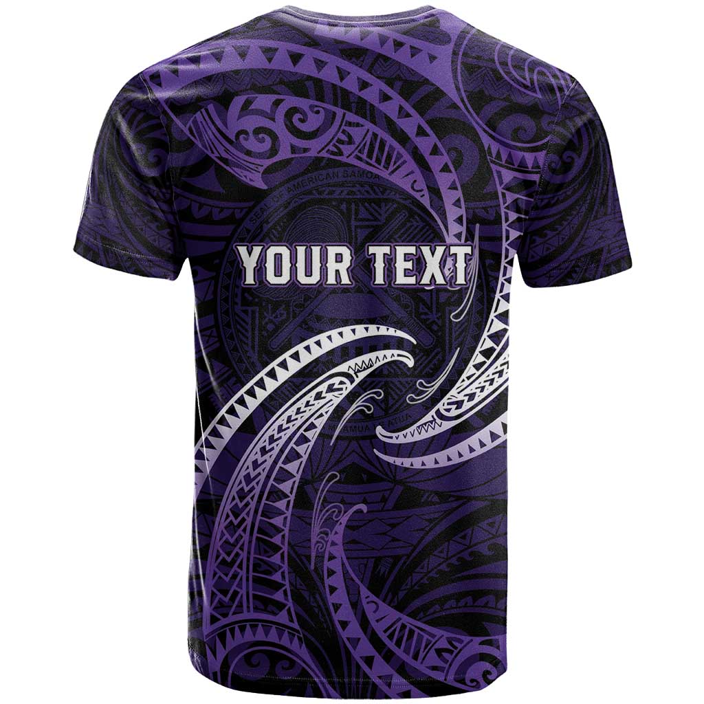 Manua Segaula American Samoa High School Personalized T Shirt Polynesian Wave Style