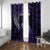 Manua Segaula American Samoa High School Personalized Window Curtain Polynesian Wave Style