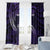Manua Segaula American Samoa High School Personalized Window Curtain Polynesian Wave Style