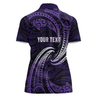 Manua Segaula American Samoa High School Personalized Women Polo Shirt Polynesian Wave Style