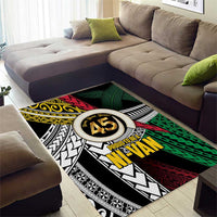 Ni-Van Vanuatu 45th Yumi Yumi Yumi Area Rug Vanuatuan Boar Tusk Polynesian Pattern