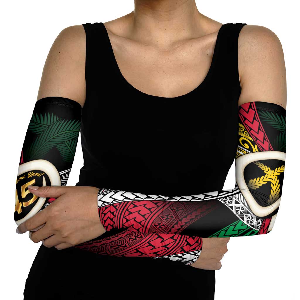 Ni-Van Vanuatu 45th Yumi Yumi Yumi Arm Sleeves Vanuatuan Boar Tusk Polynesian Pattern - Polynesian Pride