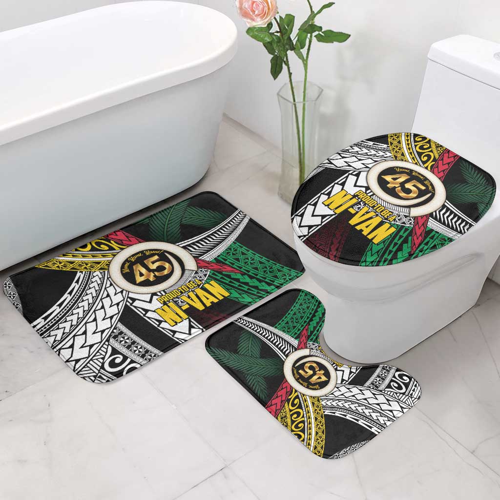 Ni-Van Vanuatu 45th Yumi Yumi Yumi Bathroom Set Vanuatuan Boar Tusk Polynesian Pattern - Polynesian Pride