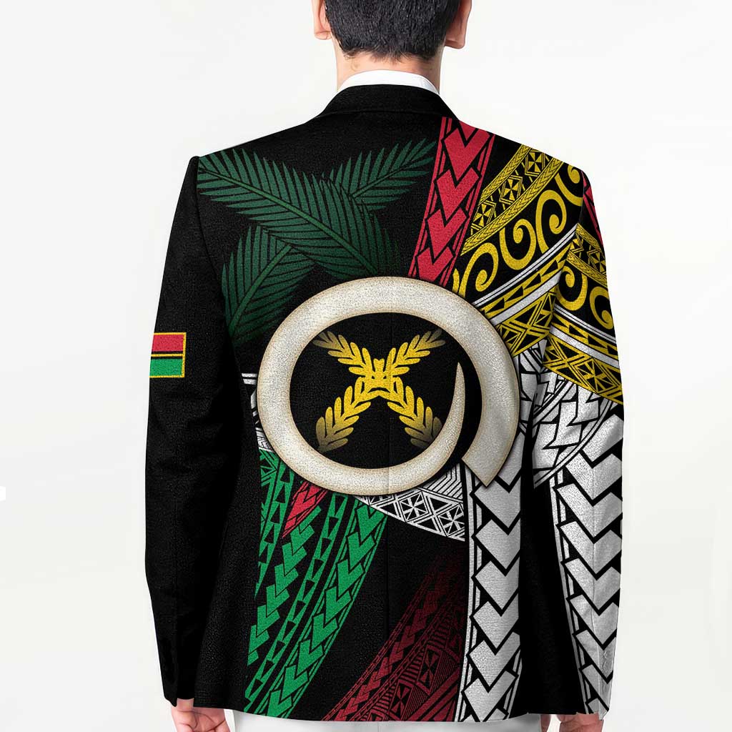 Ni-Van Vanuatu 45th Yumi Yumi Yumi Blazer Vanuatuan Boar Tusk Polynesian Pattern - Polynesian Pride