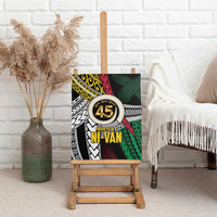 Ni-Van Vanuatu 45th Yumi Yumi Yumi Canvas Wall Art Vanuatuan Boar Tusk Polynesian Pattern