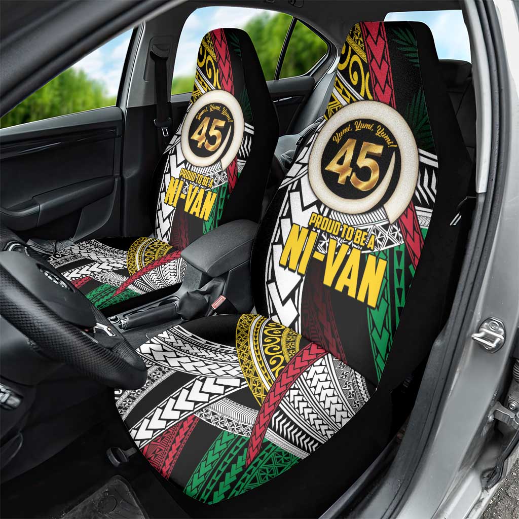 Ni-Van Vanuatu 45th Yumi Yumi Yumi Car Seat Cover Vanuatuan Boar Tusk Polynesian Pattern