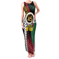 Ni-Van Vanuatu 45th Yumi Yumi Yumi Family Matching Tank Maxi Dress and Hawaiian Shirt Vanuatuan Boar Tusk Polynesian Pattern