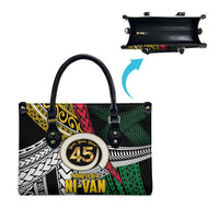 Ni-Van Vanuatu 45th Yumi Yumi Yumi Leather Bag Vanuatuan Boar Tusk Polynesian Pattern - Polynesian Pride