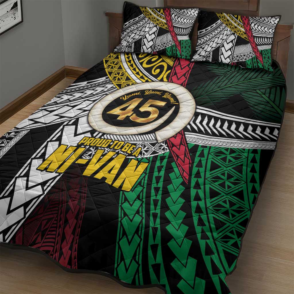 Ni-Van Vanuatu 45th Yumi Yumi Yumi Quilt Bed Set Vanuatuan Boar Tusk Polynesian Pattern