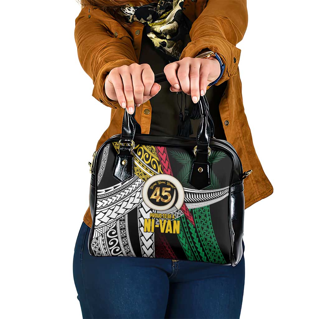 Ni-Van Vanuatu 45th Yumi Yumi Yumi Shoulder Handbag Vanuatuan Boar Tusk Polynesian Pattern