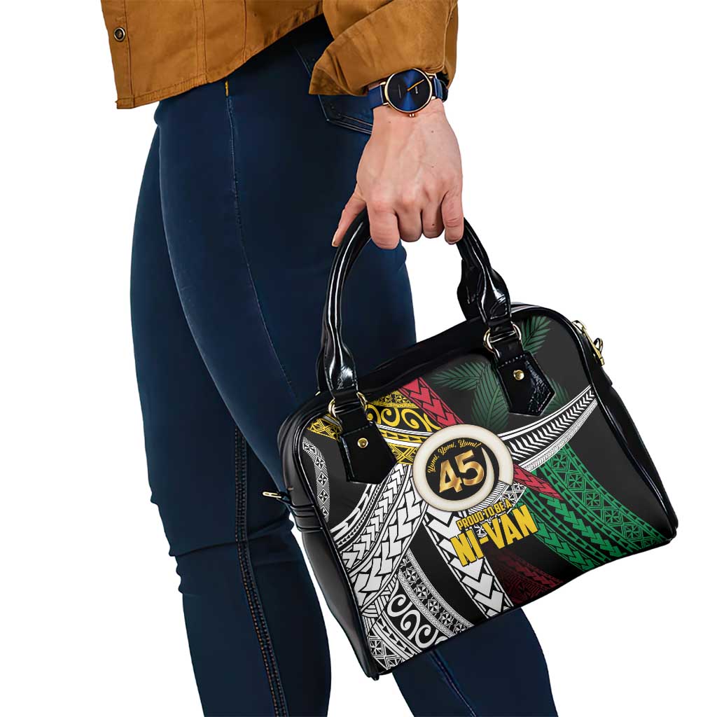 Ni-Van Vanuatu 45th Yumi Yumi Yumi Shoulder Handbag Vanuatuan Boar Tusk Polynesian Pattern