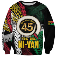 Ni-Van Vanuatu 45th Yumi Yumi Yumi Sweatshirt Vanuatuan Boar Tusk Polynesian Pattern