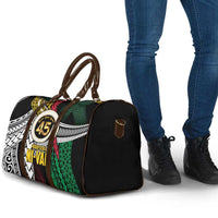 Ni-Van Vanuatu 45th Yumi Yumi Yumi Travel Bag Vanuatuan Boar Tusk Polynesian Pattern - Polynesian Pride