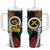 Ni-Van Vanuatu 45th Yumi Yumi Yumi Tumbler With Handle Vanuatuan Boar Tusk Polynesian Pattern