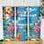 Hawaiian Flamingo Hibiscus Personalised Skinny Tumbler Blue Summer Tropical Flowers - Polynesian Pride