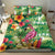 Hawaiian Flamingo Hibiscus Personalised Bedding Set Green Summer Tropical Flowers - Polynesian Pride