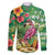Hawaiian Flamingo Hibiscus Personalised Family Matching Short Sleeve Bodycon Dress and Hawaiian Shirt Green Summer Tropical Flowers - Polynesian Pride