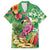 Hawaiian Flamingo Hibiscus Personalised Family Matching Tank Maxi Dress and Hawaiian Shirt Green Summer Tropical Flowers - Polynesian Pride