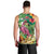Hawaiian Flamingo Hibiscus Personalised Men Tank Top Green Summer Tropical Flowers - Polynesian Pride
