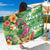 Hawaiian Flamingo Hibiscus Personalised Sarong Green Summer Tropical Flowers - Polynesian Pride