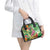 Hawaiian Flamingo Hibiscus Personalised Shoulder Handbag Green Summer Tropical Flowers - Polynesian Pride