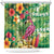 Hawaiian Flamingo Hibiscus Personalised Shower Curtain Green Summer Tropical Flowers - Polynesian Pride