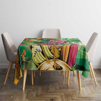 Hawaiian Flamingo Hibiscus Personalised Tablecloth Green Summer Tropical Flowers - Polynesian Pride