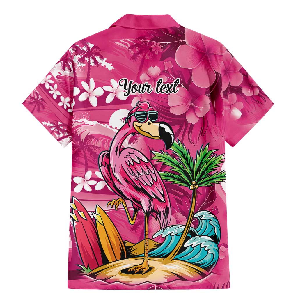 Hawaiian Flamingo Hibiscus Personalised Family Matching Mermaid Dress and Hawaiian Shirt Pink Summer Tropical Flowers LT9 - Polynesian Pride